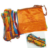 HULIANFU Religious Flags Tibetan Buddhist Supplies Colour Print Prayer Flag Artificial Silk Tibet Lung Ta Banner Scriptures Garden Flags
