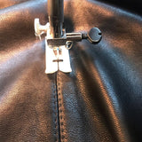 HULIANFU Roller Sewing Presser Foot Straight Stitch Leather Non-Stick Zigzag Teflon Sewing Machine Tool for All Low Shank Snap-On Singer