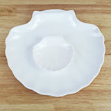 HULIANFU Melamine Dinnerware Imitation Porcelain Plate Shell Dish Hot Pot Restaurant Seasoning Dish A5 Melamine Tableware Dinner Plate