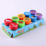 HULIANFU Round Multicolor Fun 10 Pcs Cute Panda Child DIY Scrapbook Kids Stamp Cartoon Rubber Stamps Scrapbooking Reward Toy