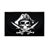 HULIANFU   Yehoy hangiing 90x150cm Skull and Cross Crossbones Sabres Swords Jolly Roger pirate Dead Man  Chest Flags