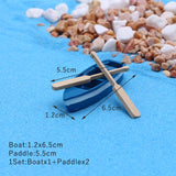 HULIANFU Ocean Beach Style Miniatures Artificial Sunshade Umbella Chair Anchor Micro Landscape For Garden Pastoral DIY Accessories Decor