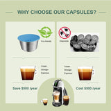 HULIANFU Refillable STAINLESS STEEL Metal Reusable Dolce Gusto Capsule Silicone Cover Dolci Gusto Coffee Machine Coffee Spoon with Clip