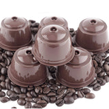 HULIANFU Reusable Coffee Capsule Filter Cup for Nescafe Dolce Gusto Refillable Caps Spoon Brush Filter Baskets Pod Soft Taste Sweet