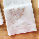 HULIANFU Letters Embroidery  Table Napkin  White Wedding Party Holiday  Decorative  Towel  Rectangular  Hand Towels