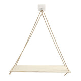 HULIANFU Premium Wood Swing Hanging Rope Wall Mounted Floating Shelves Plant Flower Pot indoor outdoor decoration simple design