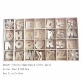 HULIANFU Wooden Letters Natural Alphabet Letters And Numbers Personalised DIY Craft Home Decor Wedding Birthday Xmas Party Name Design