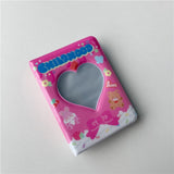 HULIANFU Kawaii Bear photo album 3 Inch Love Heart Hollow Kpop Card Binder Name Card Book Photo Album Card Photocard ID Holder 40 Pockets