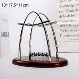 HULIANFU Newton Cradle Balance Steel Balls Perpetual Motion Collision Ball School Teaching Physics Science Pendulum Toy Home Decoration