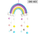 HULIANFU Nordic Cloud Rainbow Raindrop Wall Hangings Decoration For Kid Girls Bedroom Hanging Pendant Baby Bed Tent Hanging Toy Pendant