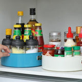HULIANFU Kitchen Storage Container 360 Degree Rotating Tray Spice Tray Snack Fruit Food Tray Non-slip Bathroom Dry Pallet Kitchen Storage