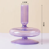 HULIANFU Nordic Glass candle holders romantic Dinner home decoration candlestick for birthday wending candle holder wax portavelas decor