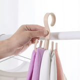 HULIANFU Space Saving Rotated Hanger Hooks Wardrobe Clothes Rack Hanger Organizer Bag Hanger Shoes Belt Scarf Hanging Rack Closet Hanger