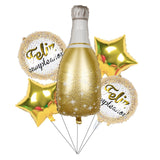 HULIANFU Large Wine Glass Wine Bottle Foil Balloon Party Supplies Round Beer shape ballon Celebrate victory birthday wedding party