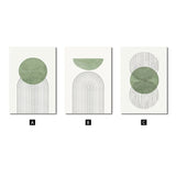 HULIANFU Modern Green Geometric Abstract Line Wall Art Canvas Painting Nordic Posters And Prints Wall Pictures For Living Room Home Decor