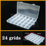 HULIANFU Plastic box Container Screw Holder Case Practical Compartment Jewelry Earring Display case plastic Organizer beads storage boxes