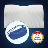 HULIANFU Memory Foam Bed Orthopedic Pillow Neck Protection Slow Rebound Memory Pillow Butterfly Shaped Health Cervical Neck Size 60/50 cm