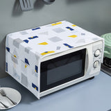 HULIANFU Peva Dustproof Microwave Oven Covers Printed Dust Oil Proofing Covers With Double Pockets Storage Bag Kitchen Accessories