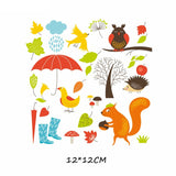 HULIANFU Iron on Cute Animal Patches Set for Clothing DIY T-shirt Applique Vinyl Unicorn Heat Transfer Clothes Stickers Thermal Press T