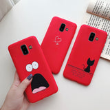 HULIANFU Phone Case for Cover Samsung Galaxy J6  case For Coque Fundas Samsung J6  J 6 Plus  Cases Silicone Soft Back Cover