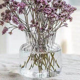 HULIANFU Simple Transparent Glass Small Vase Nordic Decoration Living Room Flower Home Vases For Flowers Aromatherapy Bottle
