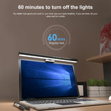 HULIANFU LED Desk Lamp Dimmable Office Computer Eye-caring Table Lamp For Study Reading Screen Monitor Hanging Light Bar Desk Lamps