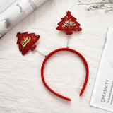 HULIANFU 2023 Red Christmas Hair Band Cartoon Santa Claus Snowman Antlers Headband Merry Christmas Decor Adult Kids Naviidad Gifts Noel Toys