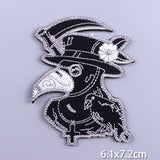 HULIANFU Patches On Clothes Stickers Hippie Rock Stripes Embroidered Patches For Clothing Iron On Patch Skull Biker Stripes for Jackets
