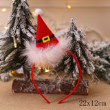 HULIANFU 2023 Christmas Headband Santa Tree Elk Antlers Hair Accessories for Girls Headwear Reindeer Ornaments Elk Ears Christmas Decorations