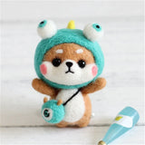 HULIANFU MIUSIE Doll Wool Felt Kit Needle Felting Kit Animal Pet Doll for Needle Material Bag Pack for Women and Beginner Non Finished
