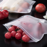 HULIANFU Silicone Food Storage Bag Reusable Stand Up Zip Shut Bag Leakproof Containers Fresh Bag Food Storage Bag Fresh Wrap Ziplock Bag