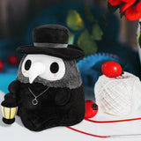 HULIANFU Luminous Couple Cartoon Animal Plague Doctor Beak Stuffed Plush Toy Valentine  Day Beak Doctor Party Prom Props Plush Toy Gifts
