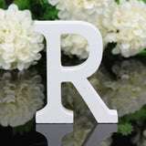 HULIANFU White Wood Letter Alphabet DIY Personalised Name Design Art Crafts Free Standing Xmas Birthday Wedding Party Home Decoration