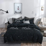 HULIANFU Nordic Style Pink Heart Bedding Set Cover Cute Bed Linens Duvet Cover Sheets and Pillowcases Queen King Size Home Textile Sets