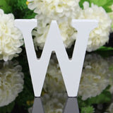 HULIANFU White Wood Letter Alphabet DIY Personalised Name Design Art Crafts Free Standing Xmas Birthday Wedding Party Home Decoration