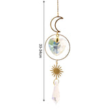 HULIANFU New Indian Style Dreamcatcher Moon Handmade Wind Chimes Wall Ornament Girls Room Decoration Feather Dream Catcher