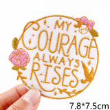 HULIANFU Van Gogh Embroidered Patches on Clothes DIY Cartoon Wave Applique Clothing Thermoadhesive Patches for Clothing DIY