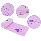 HULIANFU Legendog 1pcs Pet Bath Towel Footprint Printed Oversized Microfiber Towel Strong Absorbing Water Dog Bath Dry Towel Pet Supplies
