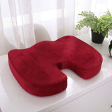 HULIANFU Orthopedic Booster Seat Cushion Memory Foam Chair Massage Pad Office Back-rest Pad Driver Pilot Headrest