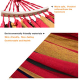 HULIANFU Outdoor Hammock Portable Garden Hammock Sports Home Travel Camping Swing Canvas Stripe Hang Bed Hammock Double Single People
