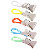 HULIANFU Pegs Household 5 Tea Towel Hanging Clips Clip On Hooks Loops Hand Towel Hangers Hanging Clothes Pegs Kitchen Bathroom Organizer