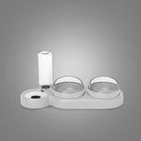 HULIANFU Pet Cat Bowl Automatic Feeder Dog Cat Food Bowl With Water Fountain Double Bowl Drinking Raised Stand Dish Bowls For Cats