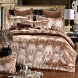 HULIANFU Luxury Jacquard Bedding Set King Size Duvet Cover Quilt Set Queen Comforter Bed Gold Quilt Cover High Quality For Adults