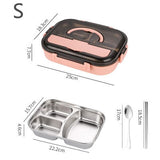 HULIANFU Stainless Steel Lunch Box For Kids Food Storage Insulated Lunch Container Japanese Snack Box Breakfast Bento Box With Soup Cup