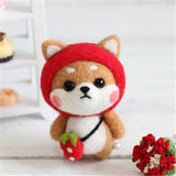 HULIANFU MIUSIE Doll Wool Felt Kit Needle Felting Kit Animal Pet Doll for Needle Material Bag Pack for Women and Beginner Non Finished