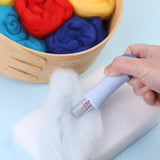 HULIANFU MIUSIE 16/25 Color Needle Felting Kit Wool Felting Tools Handmade Felt Needle Set 7pcs Pack Felting Fabric Materials Accessories
