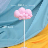 HULIANFU Rainbow Cake Topper Star Cloud Cupcake Decor Sofa Clay Cake Decor Baby Shower One 1st Happy Birthday Party Decor Kids Girl Boy