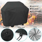 HULIANFU Waterproof BBQ Cover Anti-Dust Outdoor Heavy Duty Charbroil Grill Cover Rain Protective Barbecue Cover 7 Sizes Black BBQ Cover