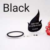 HULIANFU Personalized Acrylic Candle Holders Votive Prayer Tray Black Mirror Flame Custom Table Plate Baptism Wedding Party Decor 17X10cm