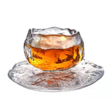 HULIANFU Liuli Cup Crystal Glass Master Cup Wholesale Frozen Burning Tea Cup Heat-resistant Pressure Hand Coaster Tea Cup